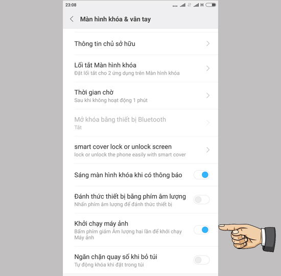 Bật khởi chạy máy ảnh
