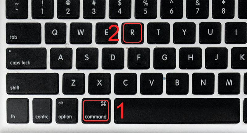 Nhấn tổ hợp phím Command + R