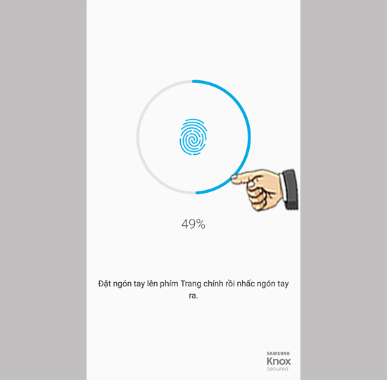Bước 5: Thiết lập vân tay theo hướng dẫn và hoàn tất.