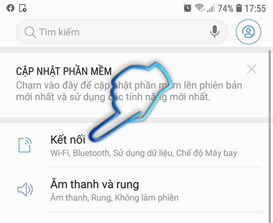 - Bước 2: Chọn kết nối.