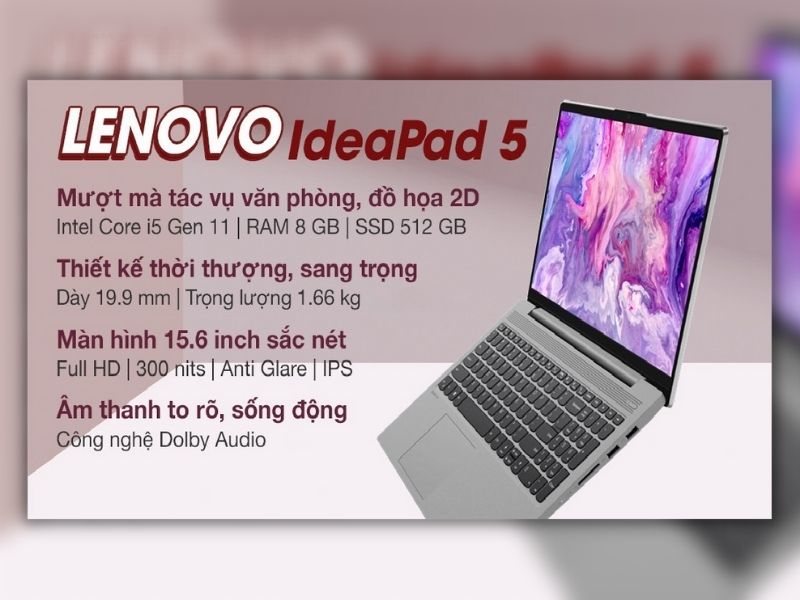 Đặc điểm nổi bật của Laptop Lenovo Ideapad 5 