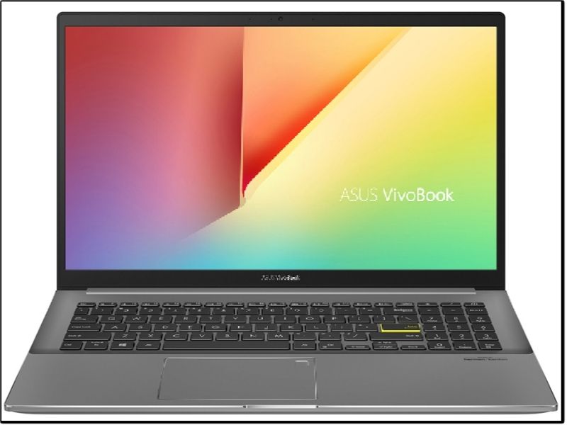 Laptop Asus VivoBook S533EA sở hữu thiết kế sắc đen sang trọng, bàn phím nổi bật