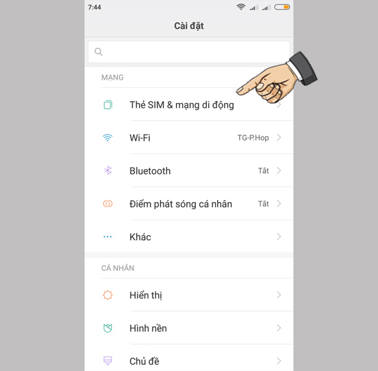 Thẻ SIM và mạng di động