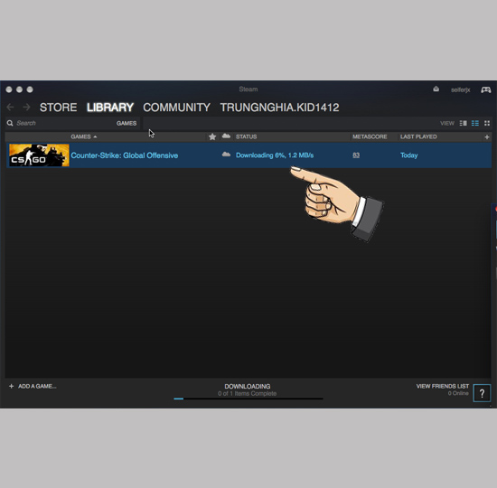 ​Game đang được tải về