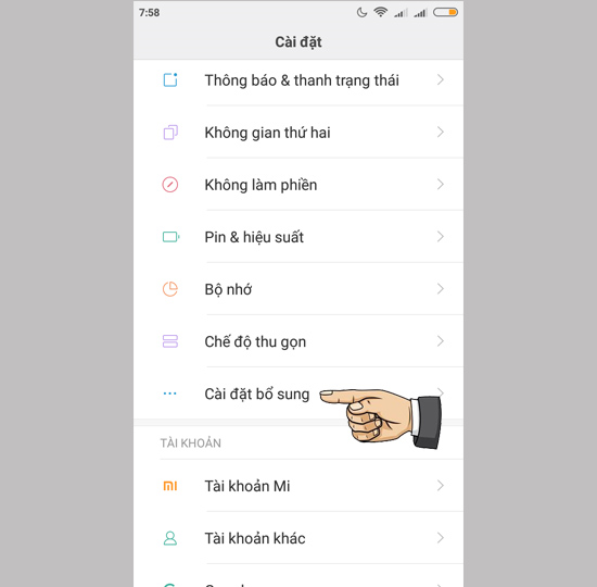C&agrave;i đặt bổ sung