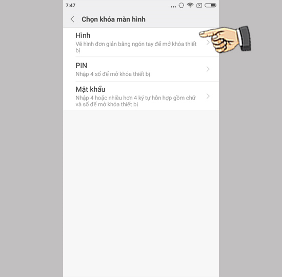 Bước 3: Chọn mật khẩu dự phòng.