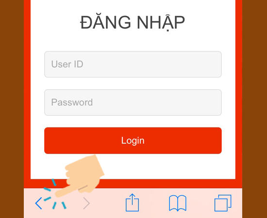 ấn giữ v&agrave;o Mũi t&ecirc;n trở về