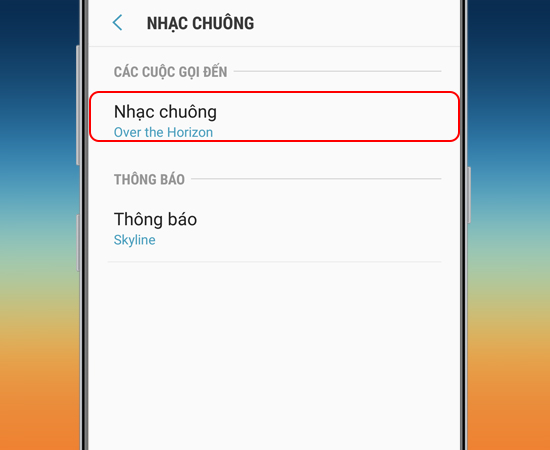 Bước 4: Tại đây bạn chọn Nhạc chuông một lần nữa.
