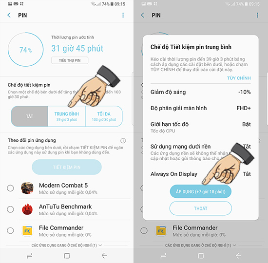 Bước 3: Bật tiết kiệm pin.