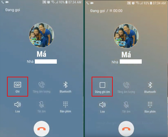 Bước 4: Tại giao diện cuộc hội thoại, chọn Ghi. Sau khi ghi âm xong, chọn Dừng ghi âm.