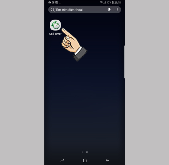 Bước 1: Tải ứng dụng Call Timer từ CH Play và mở ứng dụng lên.