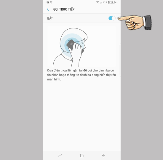 Bước 3: Bật tính năng.