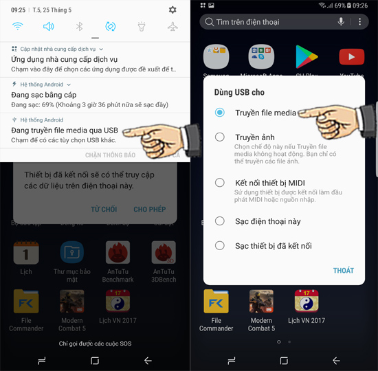 Chọn cho phép kết nối