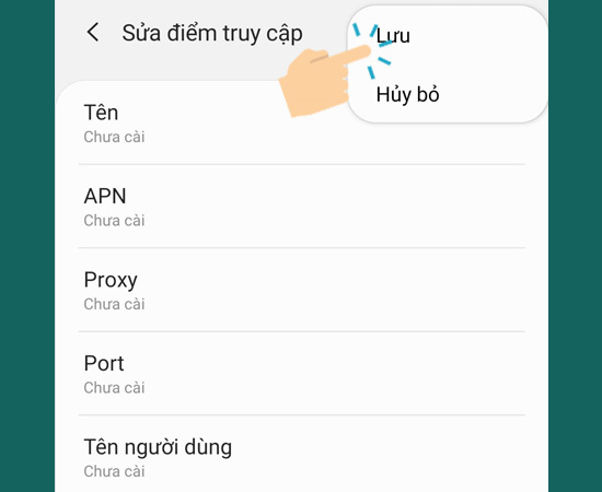 Bước 4: Cuối cùng Bạn có thể vào mục Thêm để cấu hình lại mạng.
