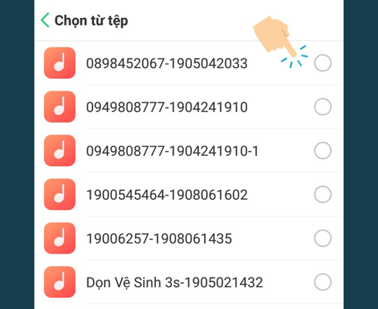 Bước 4: Cuối cùng bạn chỉ cần chọn bài hát mà mình thích.