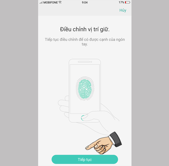 Chọn tiếp tục cho đến khi hoàn tất