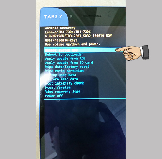 Bước 4: Chọn Reboot system now