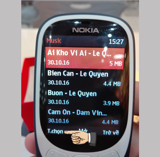 Chọn vào thư mục lưu trữ nhạc 