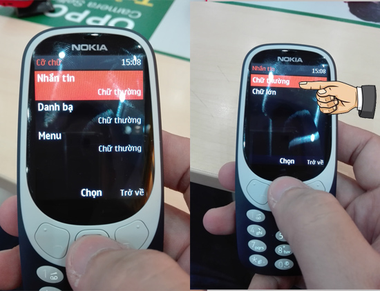 Thay đổi kích thước chữ lớn và bình thường