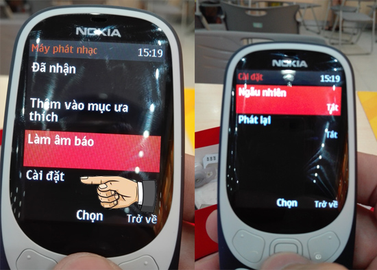 Chọn chế độ tự lặp lại và phát ngẫu nhiên