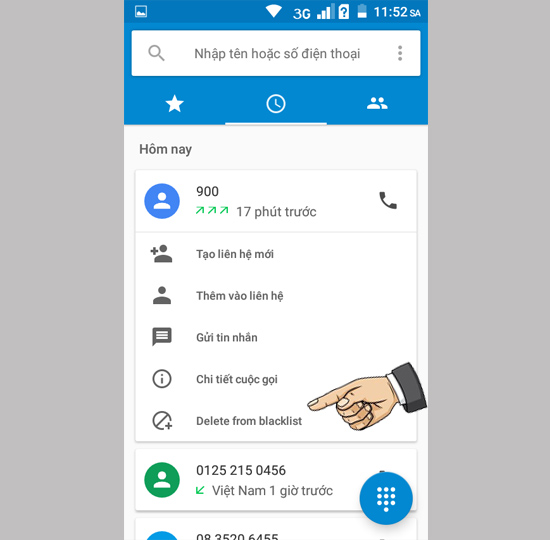 Muốn bỏ chặn bạn cũng sẽ chọn tương tự như trên