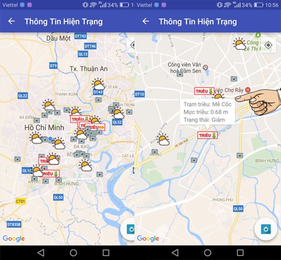 ​ Tình hình mưa, triều cường và các điểm ngập