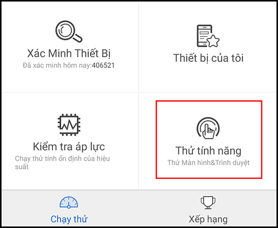 Bước 3: Các bạn chọn vào Thử tính năng