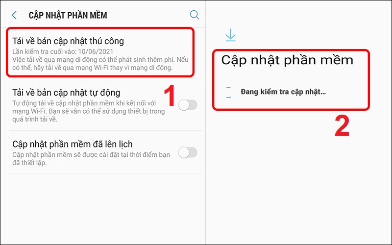 Kiểm tra cập nhật phần mềm