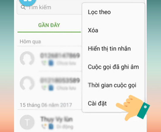 Chọn Cài đặt