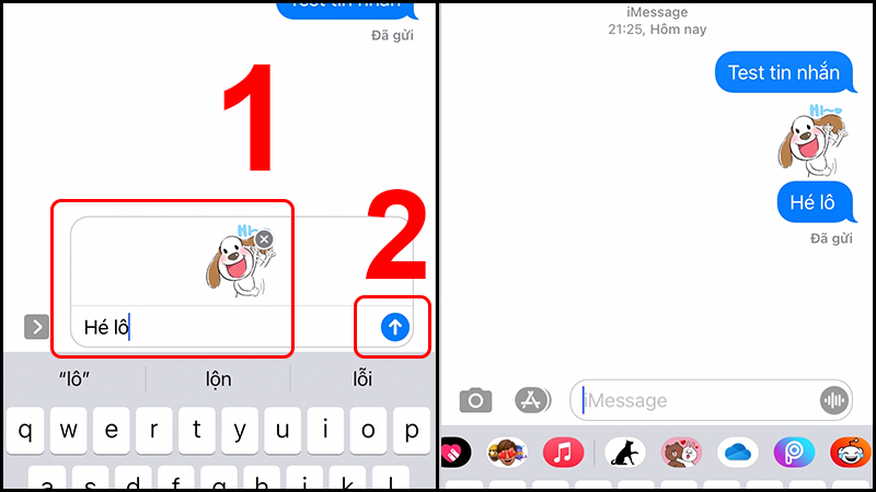Sử dụng sticker trên iMessage rất đơn giản