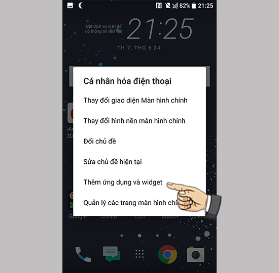 Thêm Widget
