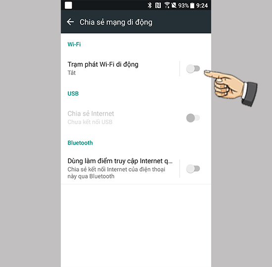 Vào chia sẻ mạng di động