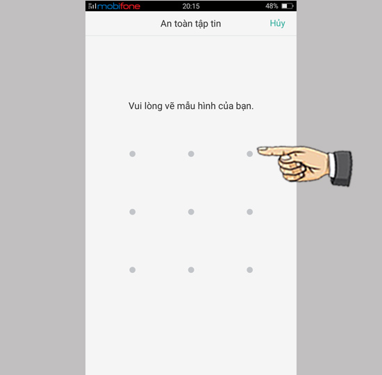 Bước 3: Xác nhận mật khẩu màn hình.