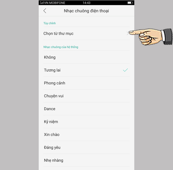 Bước 3: Chọn từ thư mục.