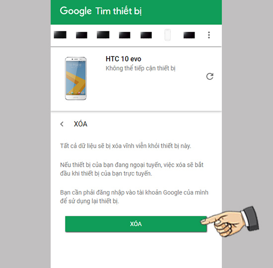 Xóa dữ liệu máy