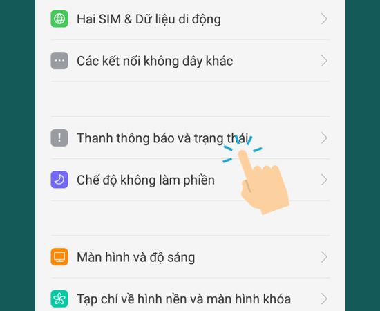 Bước 1: Đầu tiên bấm vào 