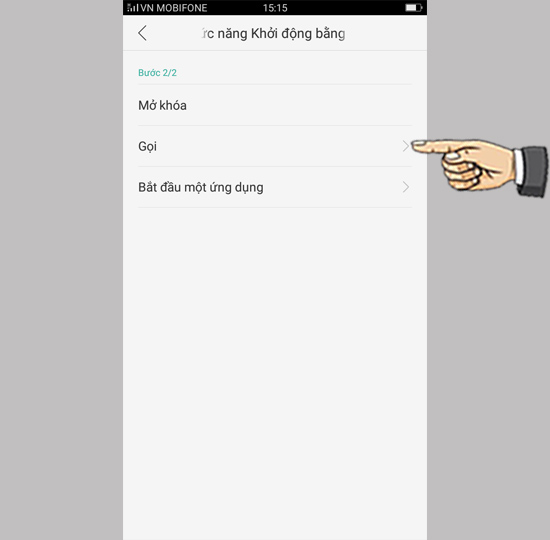 Bước 5: Chọn Gọi