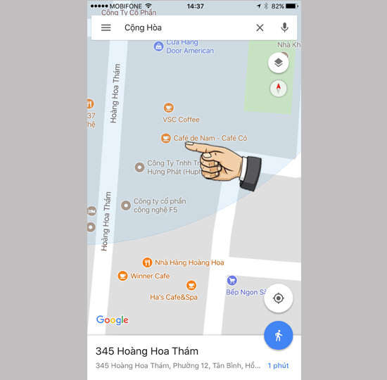 ​Mở ứng dụng bản đồ