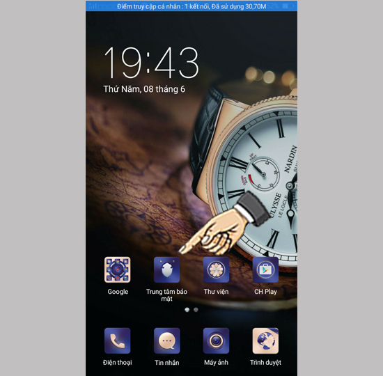 Bước 1: Vào Trung tâm bảo mật