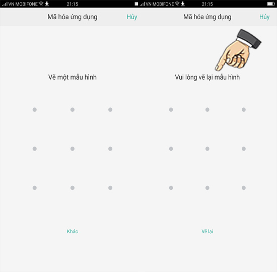 Bước 5: Thiết lập mật khẩu khóa.