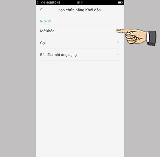 Bước 5: Chọn Mở khóa