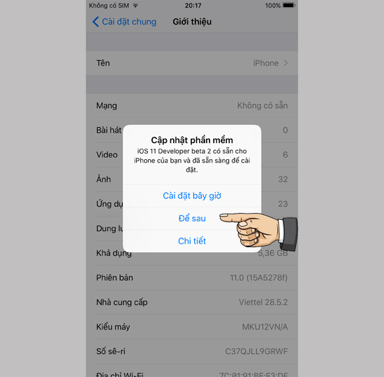 ​Không nâng cấp lên bản Developer Beta 2