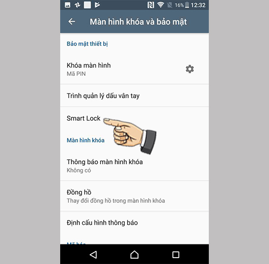 Vào Smart Lock