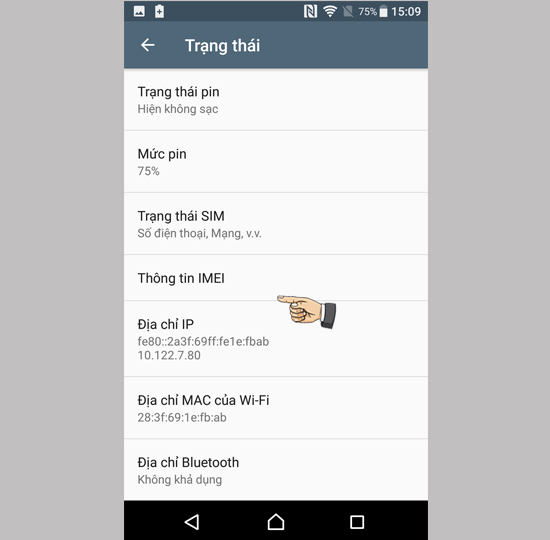 Kiểm tra thông tin máy